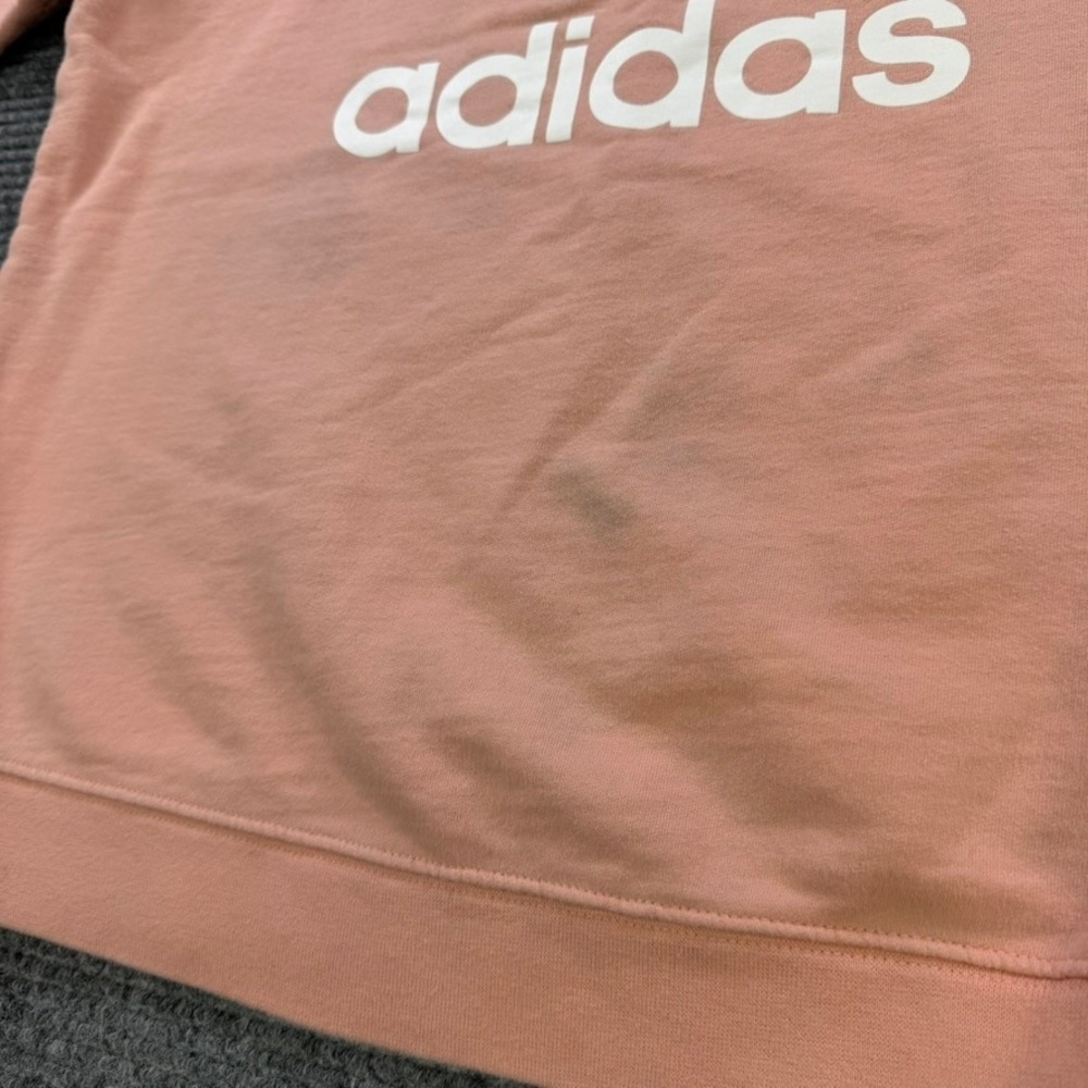 Adidas Originals Trefoil Sweatshirt Salmon Pink Crewneck Womens Medium‎ Raglan - Picture 3 of 10
